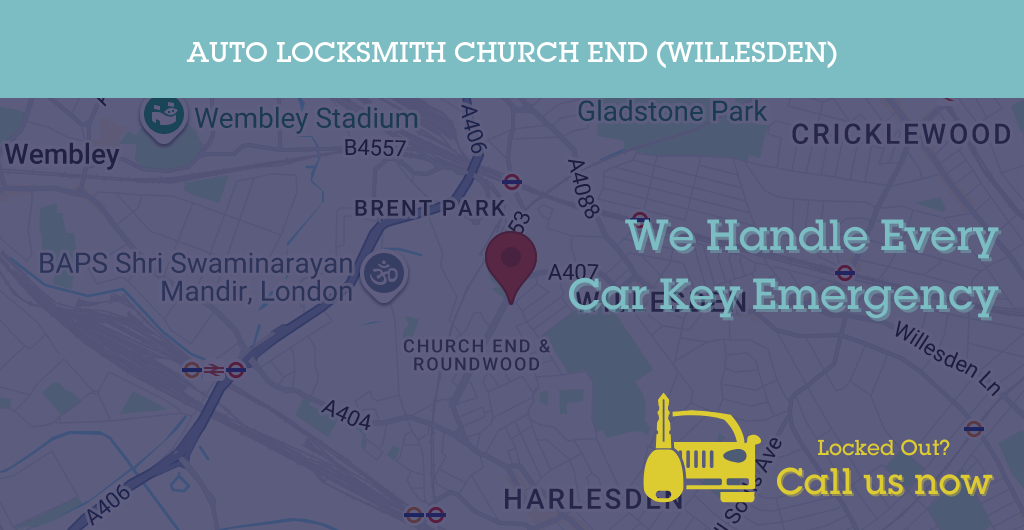 Auto Locksmith Services in Church End (Willesden) - NW postcode